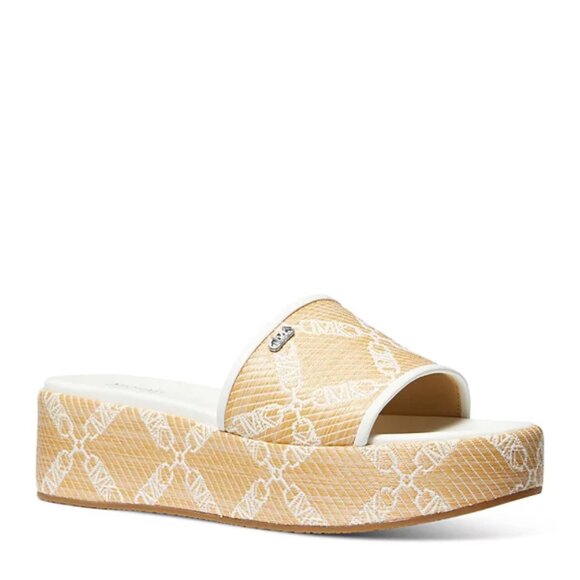 Michael Kors Women's Ember Logo Wedge Sandals - Picture 1 of 3